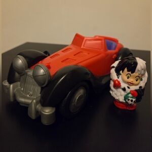 Little People Disney Cruella De Vil Figurine And Car - 101 Dalmations